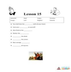 The 2 Great Commandments - Fill-in-the-Blanks